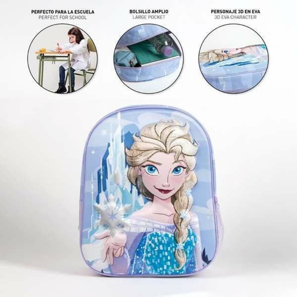 3D Skolebag Frozen Blå 25,0 x 31,0 x 10,0 cm