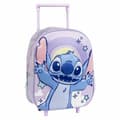 Miniatyrbillede 1 af 5: 3D Skoletaske med Hjul Stitch Syren 25,0 x 31,0 x 10,0 cm