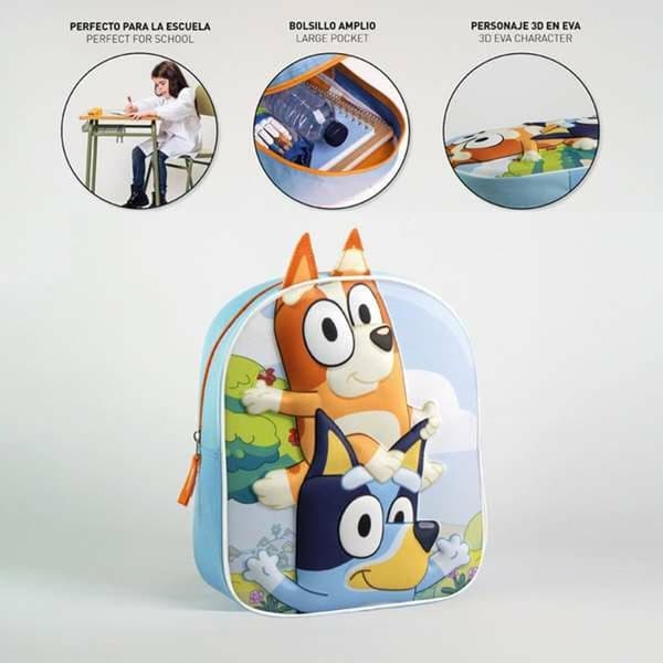 Skolryggsäck 3D Bluey Blå