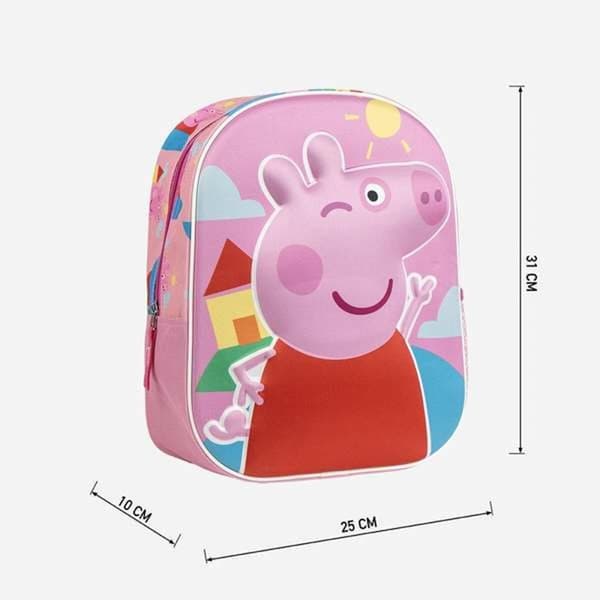 Skolryggsäck 3D Peppa Pig Rosa 25,0 x 31,0 x 10,0 cm