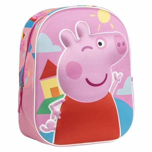 Skolryggsäck 3D Peppa Pig Rosa 25,0 x 31,0 x 10,0 cm