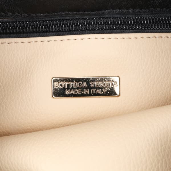 Pre-owned Bottega Veneta Nappa Intrecciato Drawstring Backpack Black