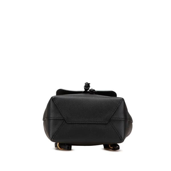 Pre-owned Louis Vuitton Taurillon Mini Lockme Backpack Black