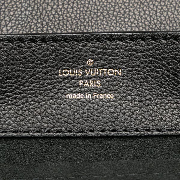 Pre-owned Louis Vuitton Taurillon Mini Lockme Backpack Black