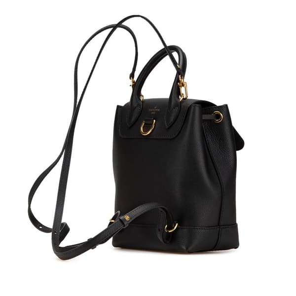 Pre-owned Louis Vuitton Taurillon Mini Lockme Backpack Black