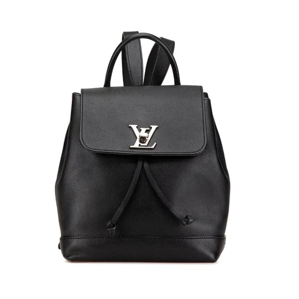 Pre-owned Louis Vuitton Taurillon Lockme Backpack Black
