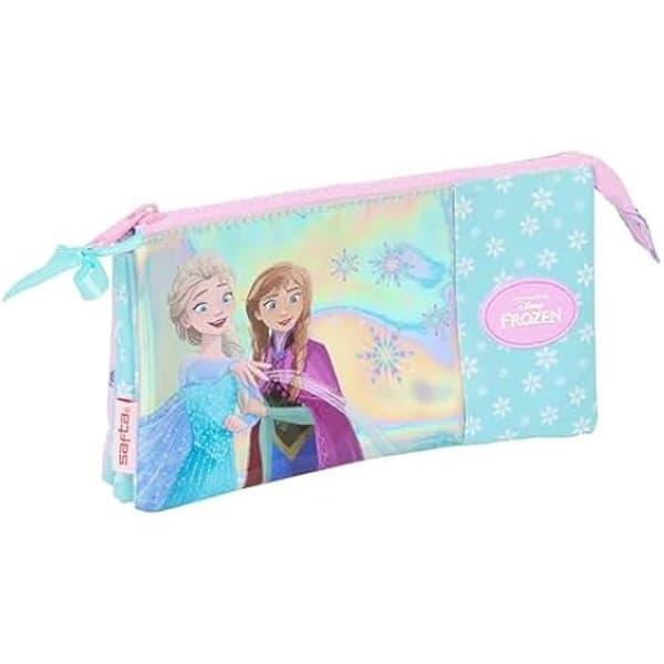 Safta Frozen Cool Days Triple pennfodral för barn, perfekt för barn i skolåldern, bekvämt och mångsidigt, kvalitet och
