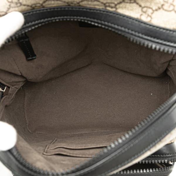 Pre-owned Gucci Small GG Supreme Eden Day Backpack Brown