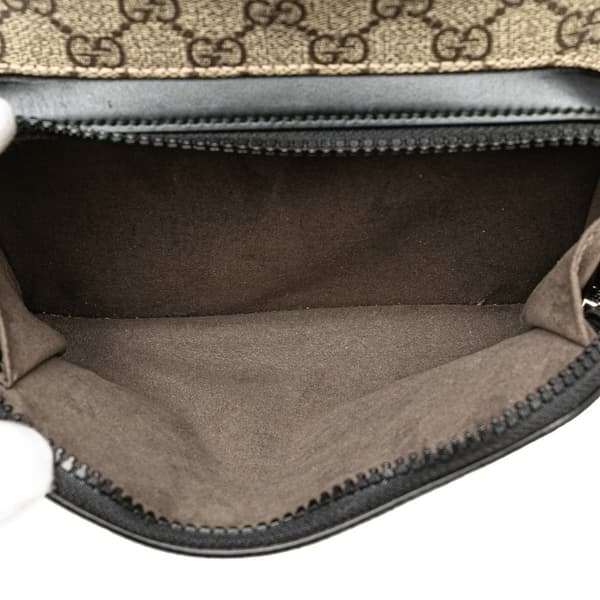 Pre-owned Gucci Small GG Supreme Eden Day Backpack Brown