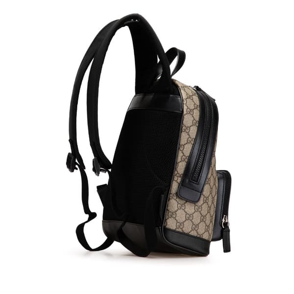 Pre-owned Gucci Small GG Supreme Eden Day Backpack Brown