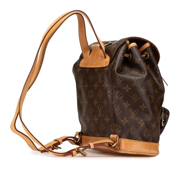 Pre-owned Louis Vuitton Monogram Montsouris MM Brown