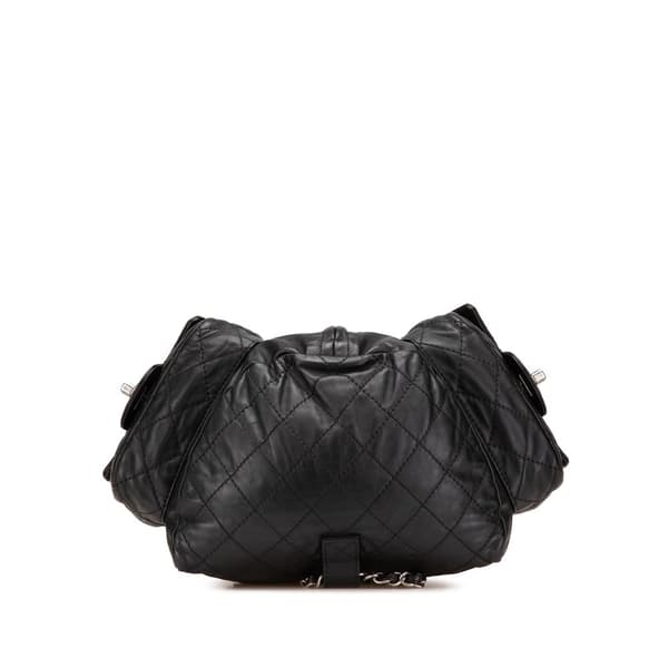 Pre-owned Chanel Large Calfskin Backpack is Back Black