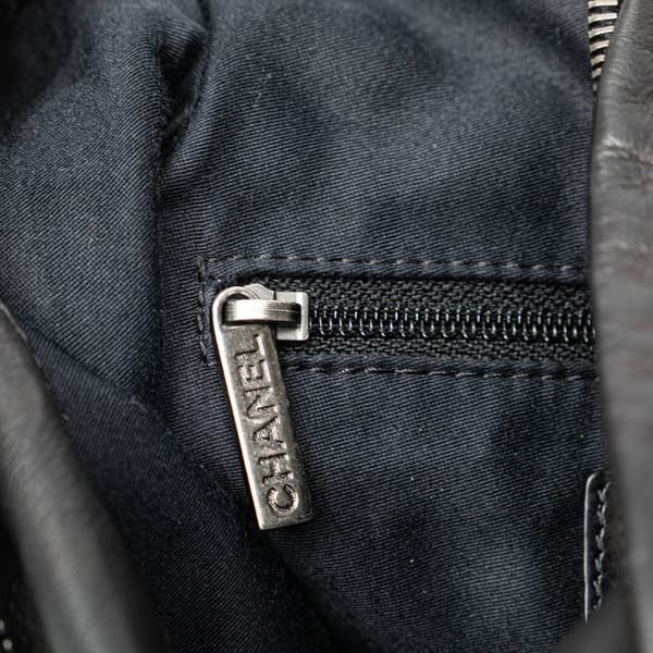 Pre-owned Chanel Large Calfskin Backpack is Back Black
