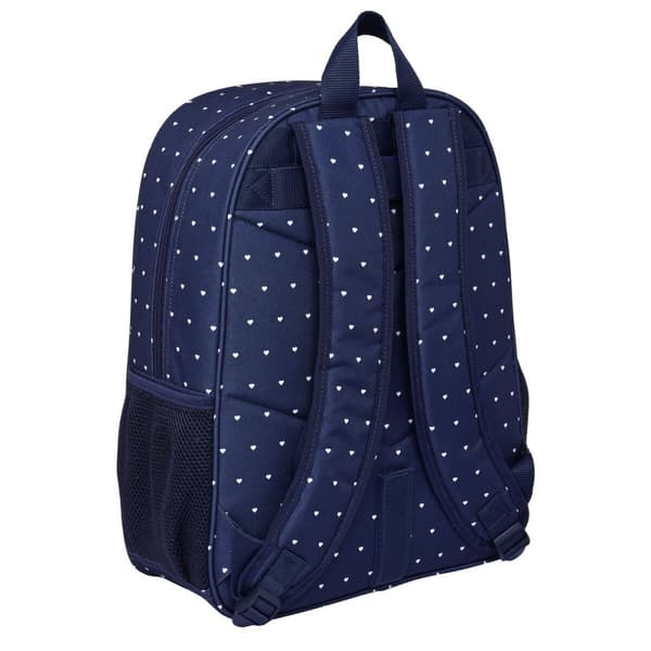 Skolebag Safta Paris Rosa Marineblå 33 x 42 x 14 cm