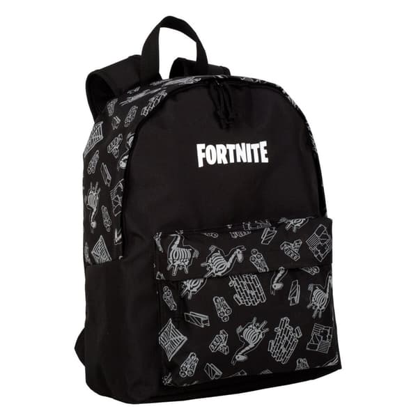 Skoletaske Fortnite Dark black Sort 41 x 31 x 13,5 cm Reflekterende