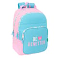 Miniatyrbilde 1 av 3: Skolebag Benetton Unique Rosa Turkis 32 x 42 x 15 cm