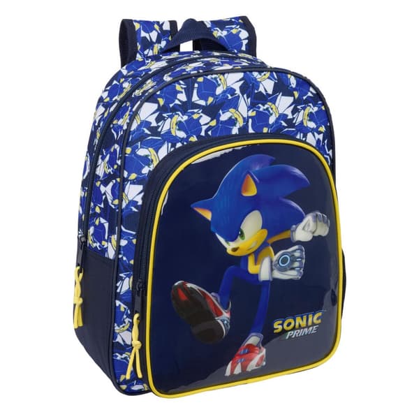 Skolebag Sonic City Blå 26 x 34 x 11 cm