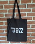 Pikkukuva 2 / 2: Tote bag: Jazz - Swedish Jazzline Collection - Silver Print