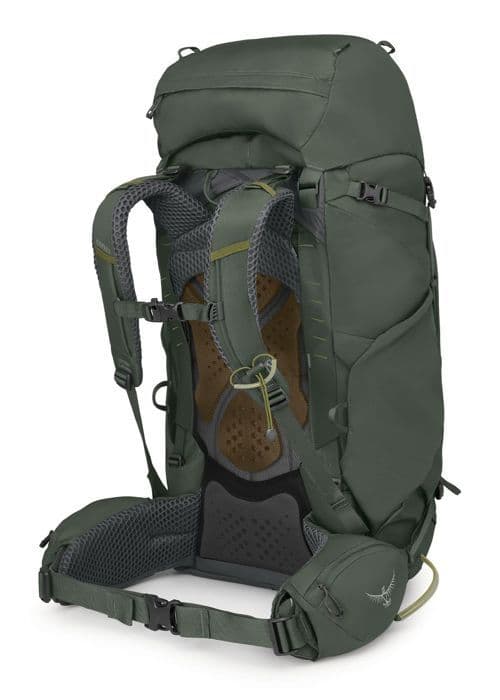 Osprey Kestrel 58 L/XL Ryggsäck - Olivgrön - Ergonomisk - Regnskydd ingår - Vandring