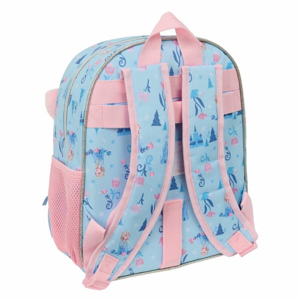 Skolebag Frozen Ice magic Lyse Blå 28 x 34 x 10 cm