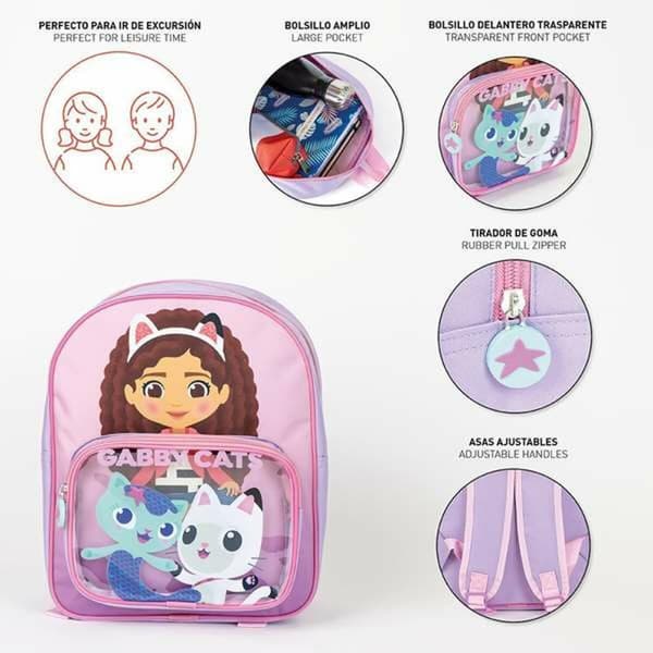 Skolebag Gabby's Dollhouse Rosa 25,0 x 30,0 x 1,2 cm