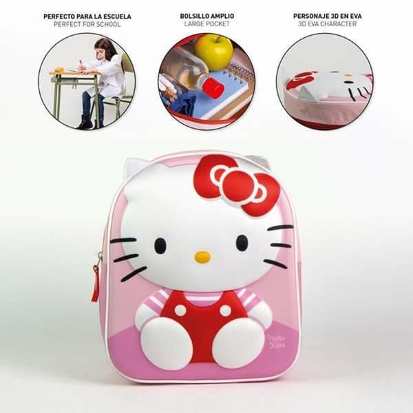 Skoletaske Hello Kitty Pink