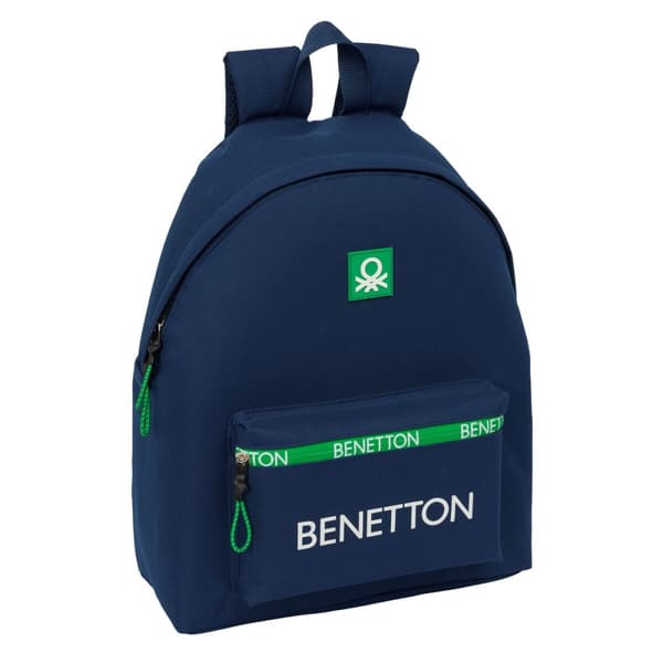 Skoletaske Benetton Green Marineblå 33 x 42 x 15 cm