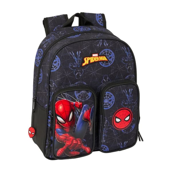 Skoletaske Spider-Man Attack Sort 27 x 33 x 10 cm