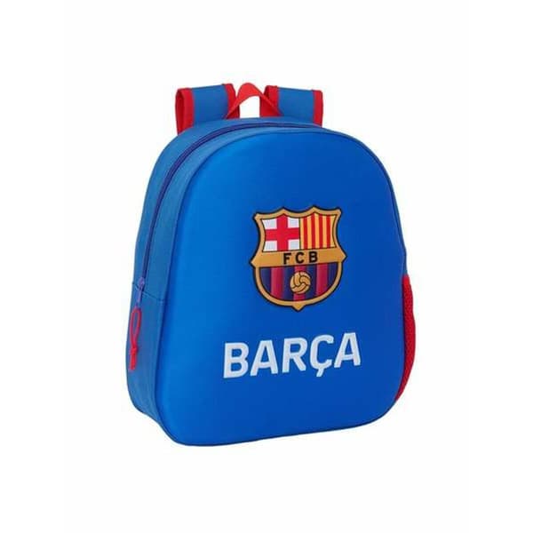 Skolryggsäck F.C. Barcelona Blå 27 x 33 x 10 cm 3D