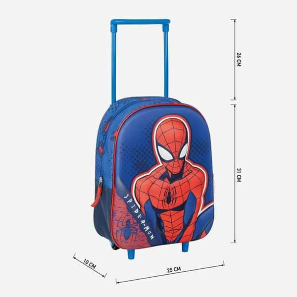 3D Skoletaske med Hjul Spider-Man