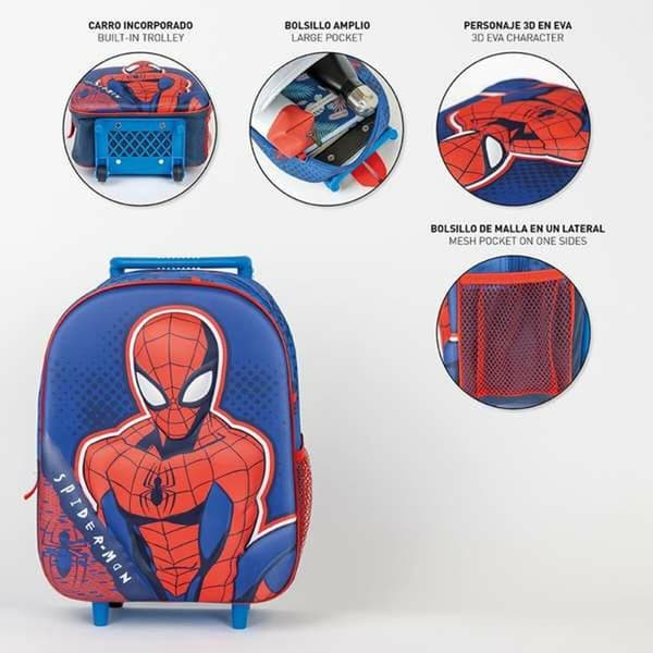3D Skoletaske med Hjul Spider-Man