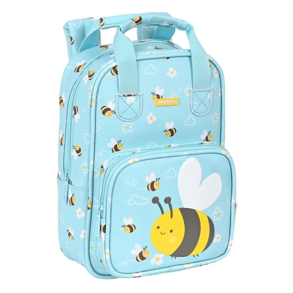 Skolryggsäck Safta Abeja Ljusblå 20 x 28 x 8 cm