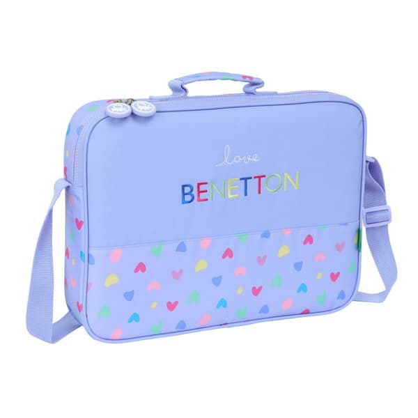 Skolryggsäck Benetton Lila Lila 38 x 28 x 6 cm