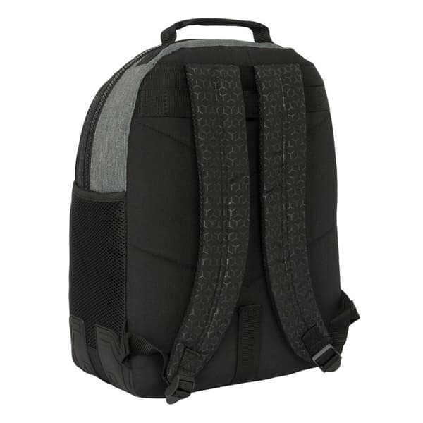 Skolebag BlackFit8 Old school Svart Grå 32 x 42 x 15 cm