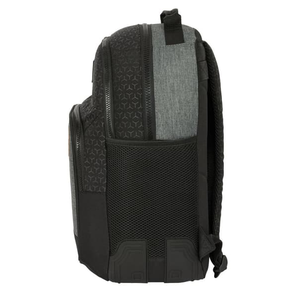 Skolebag BlackFit8 Old school Svart Grå 32 x 42 x 15 cm