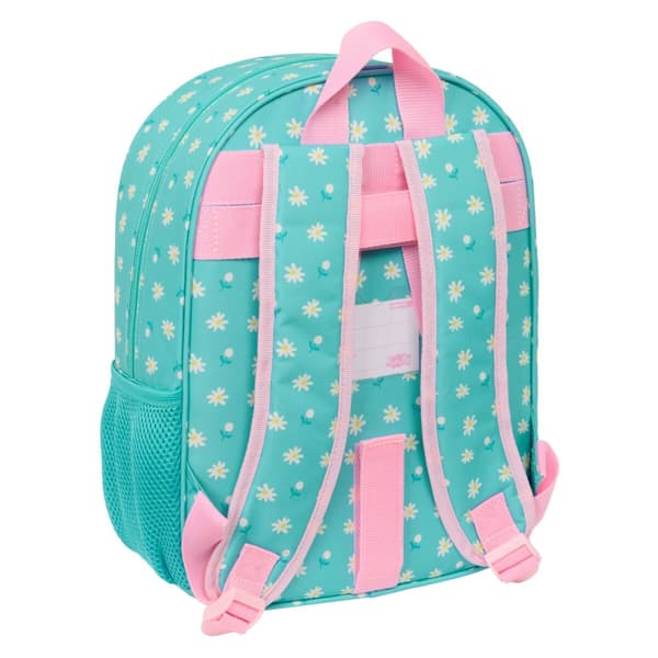 Skolebag Peppa Pig Pretty flowers Gul Mint 26 x 34 x 11 cm