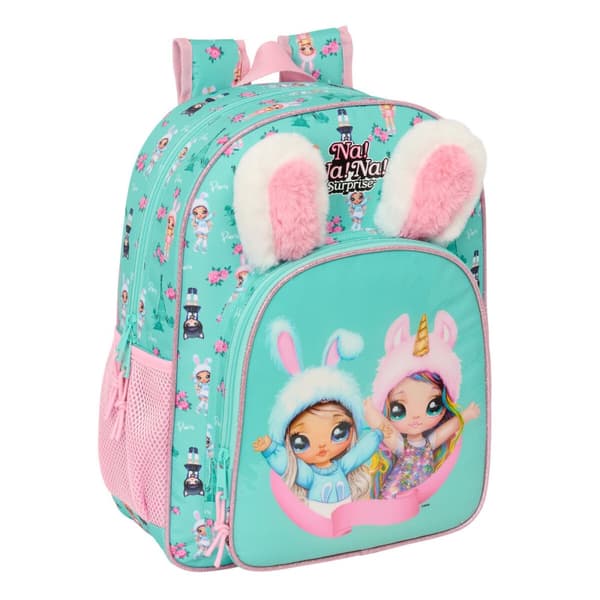 Skolebag Na!Na!Na! Surprise Bunny Rosa Turkis 32 x 38 x 12 cm