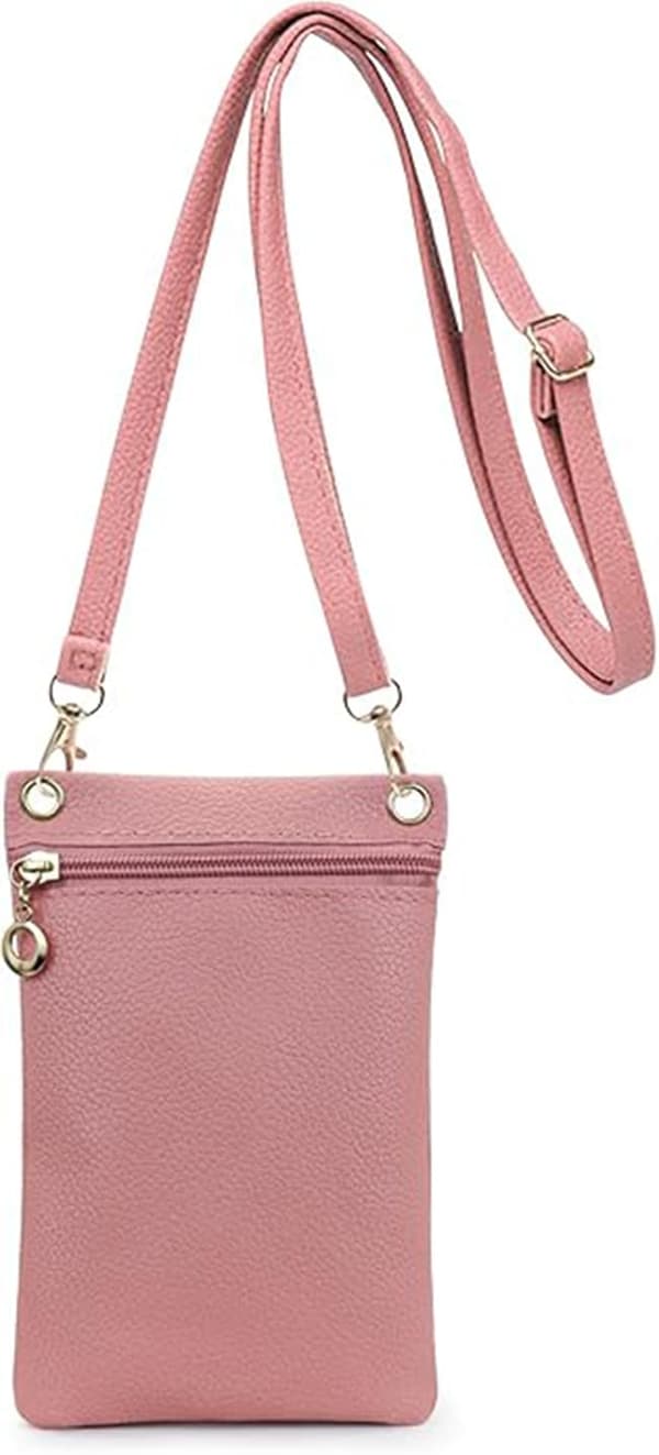 Mobilväska med Axelrem - lychee-textur Handväska 19cm x 12.5cm