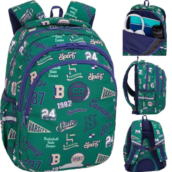 COOLPACK SKOLERYGSÆK TIL UNGDOM TIL DRENGE AMERIKANSK RETRO