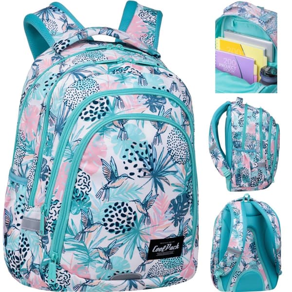 COOLPACK SKOLRYGGSÄCK FÖR UNGDOMAR, DRAFTER FÖR FLICKOR, THAILAND