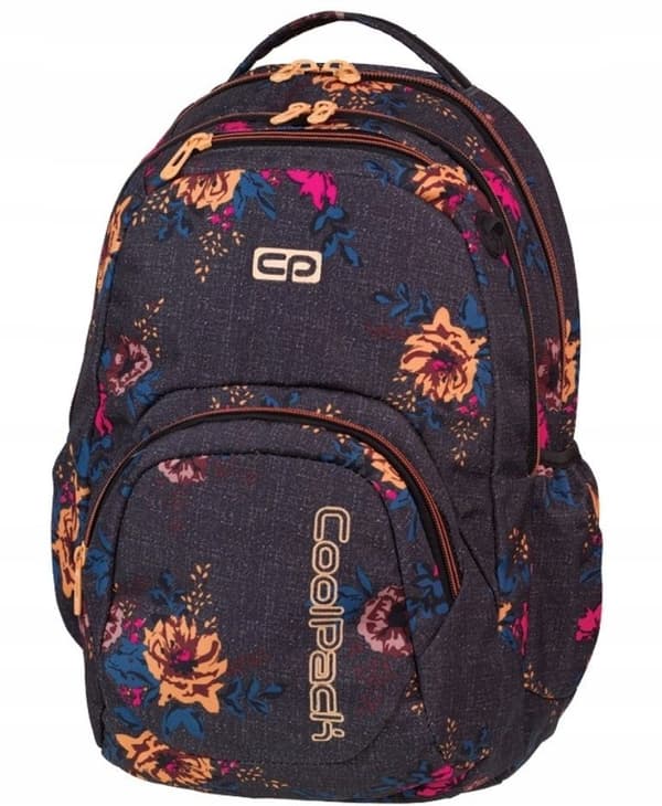CoolPack skolerygsæk med flere rum, flerfarvet, 26 l, blomster