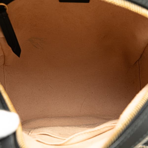 Pre-owned Gucci Small GG Supreme Bee Backpack Brown
