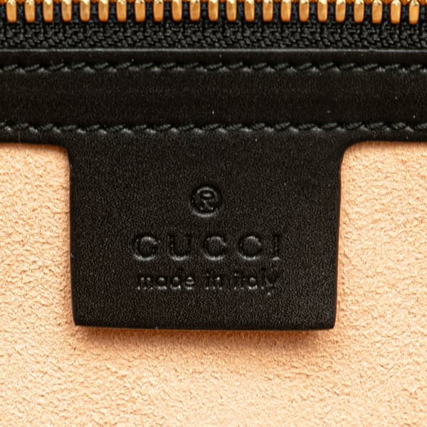 Pre-owned Gucci Small GG Supreme Bee Backpack Brown