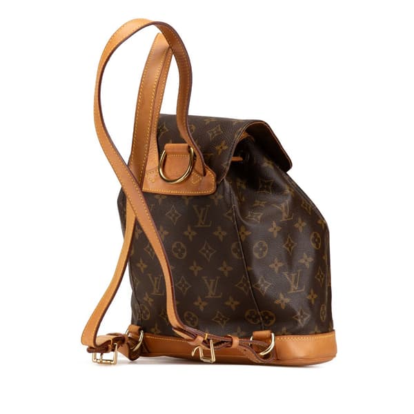 Pre-owned Louis Vuitton Monogram Montsouris MM Brown