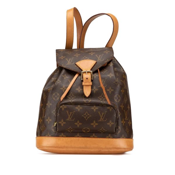 Pre-owned Louis Vuitton Monogram Montsouris MM Brown