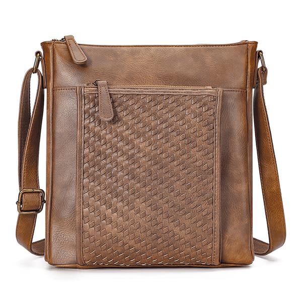 INF Stilig Vevd Skulderveske - Elegant & Romslig Design Brun