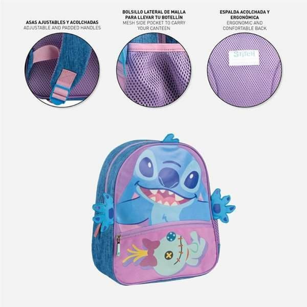Koululaukku Stitch Sininen