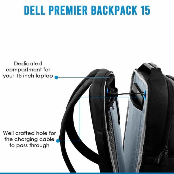 Laptop ryggsäck - skärmryggsäck - Dell skrivarsäck - 460-BCQK - Premier ryggsäck 15'' ()