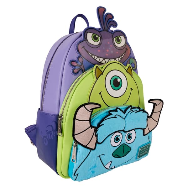 Loungefly Disney Pixar Monsters INC Mike Sully and Randall backpack 31cm