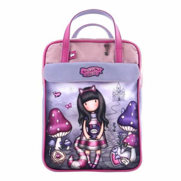 Rygsæk Gorjuss Cheshire cat Pink 27 x 10 x 37 cm